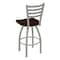 Holland Bar Stool Co 30" Swivel Bar Stool, Nickel Finish, Dark Cherry Maple Seat 41030ANDCMpl - alternate 3